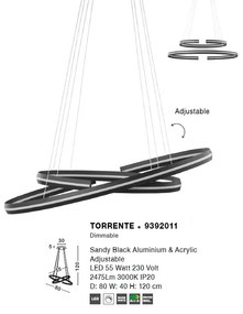 Lustra LED ajustabila design modern circular TORRENTE 55W NVL-9392011