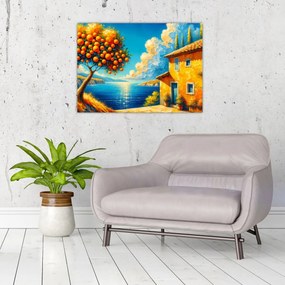 Tablou - Casă cu portocale II. (70x50 cm)