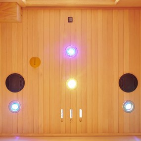 Infračervená sauna/ tepelná kabína Oslo s plnospektrálnymi žiaričmi a drevom Hemlock