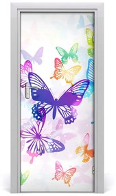 Autocolante pentru usi fluturi colorat