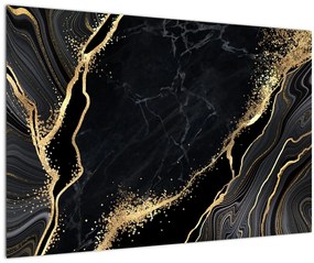 Tablou abstarcției aurii (90x60 cm)