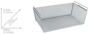 WENKO 53143100 - Coș 49 x 28 cm, argintiu