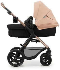 Cărucior de copii combinat 3 în 1 KINDERKRAFT MOOV 2 Sand beige + scaun auto MINK PRO