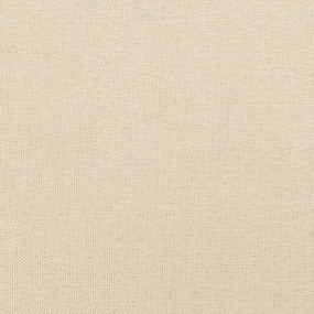 Pat box spring cu saltea, crem, 140x200 cm, textil Crem, 140 x 190 cm, Design simplu
