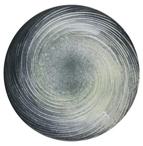 Set veselă 24 de piese verde/negru/porțelan