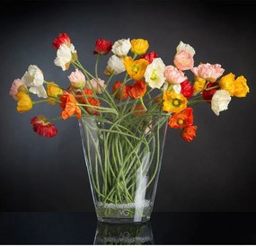 Aranjament floral, vaza eleganta cu maci multicolori TROP 1141847.01