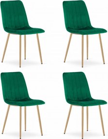 Oferta Scaun de catifea verde LAVA II. calitate secondară