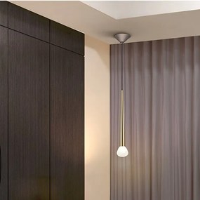 Lustra/ Pendul design modern Komet auriu/ cafeniu