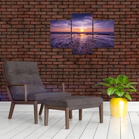 Tabloul cu plaja - apus de soare (90x60 cm)