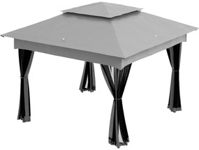 Outsunny Tonelă Barnum de Grădină Pop-up Extensibil Oțel Poliester impermeabilizat Anti UV plase de țânțari și Sac de Transport | Aosom Romania