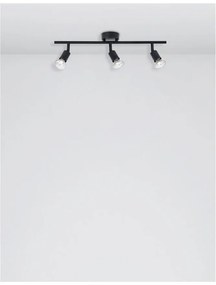 Plafonirea cu 3 spoturi design minimalist LUP negru