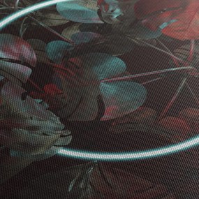 Tablou - Cerc de neon între palmieri (70x50 cm)