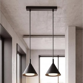 Brilagi - Lustră suspendată pe cablu CONE DOUBLE 2xGX53/15W/230V neagră