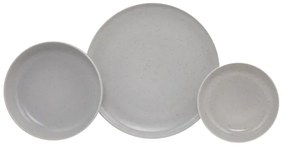 Set de veselă 18 piese, porțelan, gri