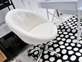 Fotoliu Lush 4 (alb + crom). 1110243