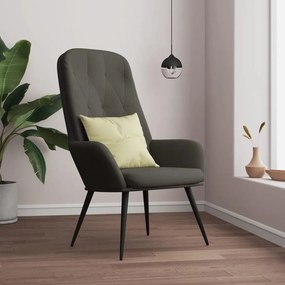vidaXL Scaun de relaxare, gri închis, catifea