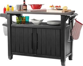 Masă multifuncțională de grătar Keter pentrugrădină UNITY XL 207 l grafit, 134 x 52 x 90 cm