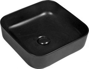 Lavoar pe blat negru mat Fluminia Andra Black 38.5 cm