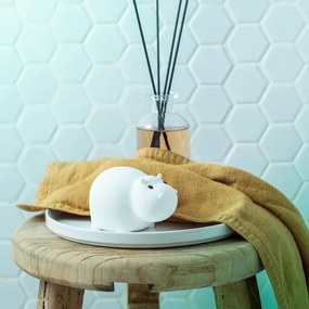 Lampă LED RGB tactilă reîncărcabilă de cadă pentru copii SWIMMY HIPPO LED/5V