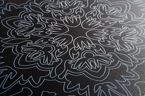 Tablou Mantala ornamentală pe un fundal negru