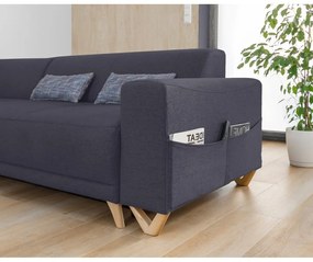 Colțar gri antracit extensibil/cu spațiu de depozitare (cu colț pe partea stângă/în formă de ”L”) Classy Sophie – Miuform