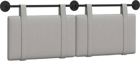 vidaXL Cap de pat suspendat Simplu Gri nori 150 x 55 x 5 cm țesătură