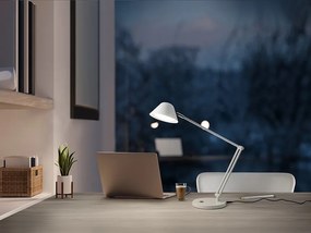 Veioza/Lampa de birou LED cu brat articulat Taros alba