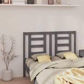 vidaXL Tăblie de pat, gri, 126x4x100 cm, lemn masiv de pin