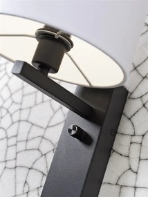 Aplica cu raft, mufa USB si abajur textil in Florence