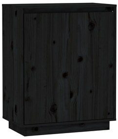 813349 vidaXL Servantă, negru, 60x34x75 cm, lemn masiv de pin