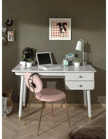 Birou din lemn de pin pentru camera copiilor Vipack Billy, alb