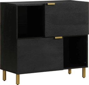 vidaXL Dulap, negru, 80x33x75 cm, lemn prelucrat