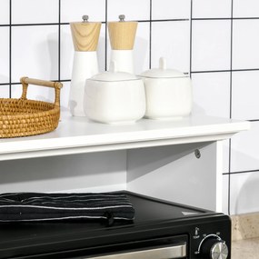 HOMCOM Dulap Bucătărie pentru Cuptor cu Microunde cu Sertar și Dulap 2 Uși Alb | Aosom Romania