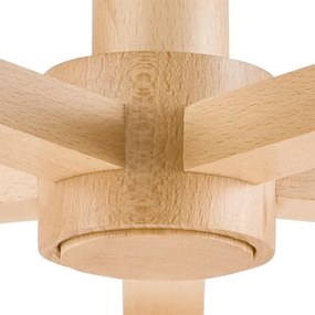 Lustr ELLIE 5xE27/60W/230V alb/buc montat pe tavan