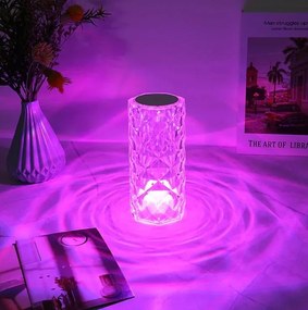 Lampă tactilă LED din cristal  cu 16 culori