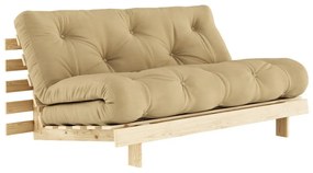 Canapea galbenă extensibilă 160 cm Roots - Karup Design