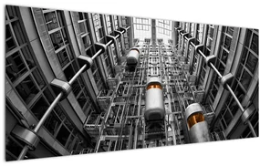 Tablou cu lift în clădire (120x50 cm)