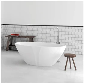 Cada de baie freestanding Silvia din marmura, 156 x 83 cm