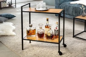 Gheridon, Masuta cu roti design industrial Slim Line 60cm