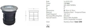 Spot incastrabil de exterior decorativ IP65 Ismet A GU10