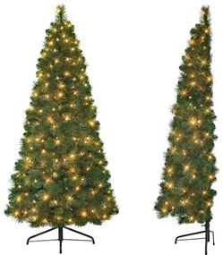 Brad artificial jumatate 160LED 180cm, 340ramuri