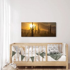 Tablou - Cactuși Saguaro (120x50 cm)