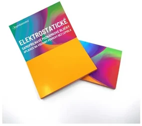 Bloc mic de notițe electrostatic Symbionotes 19 x 10 cm - 100 foi, portocaliu