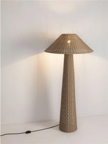 Lampa de podea din ratan sintetic pentru exterior Plom maro deschis