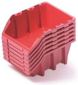 Set 6 cutii de depozitare fiecare 24,9 x 15,8 x 11,4 cm, rosu