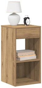 vidaXL Noptiere cu sertar 2 buc Stejar artizanal 35x34x66,5 cm