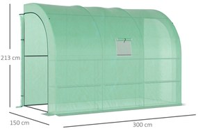 Outsunny Sera, Sera de gradina cu acoperire din plastic, rezistenta la UV, 3 etaje, Usi cu fermoar, Verde | Aosom Romania