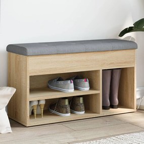 vidaXL Bancă de pantofi stejar sonoma 82x32x45,5 cm lemn prelucrat