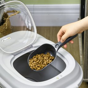 PawHut Recipient pentru Crochete de Câini Capacitate 5-25L cu Închidere Ermetică Gri | Aosom Romania