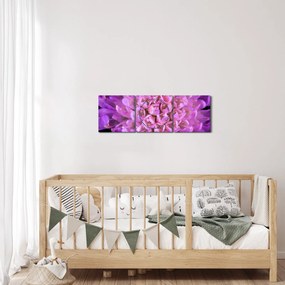 Tablou detailat cu floare (cu ceas) (90x30 cm)